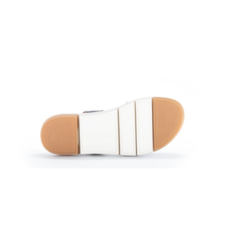 Padmore & Barnes Gabor Ladies Velcro Low Wedge Sandal – Navy