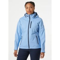 Padmore & Barnes Helly Hansen Ladies Crew Hooded Midlayer Jacket – Bright Blue