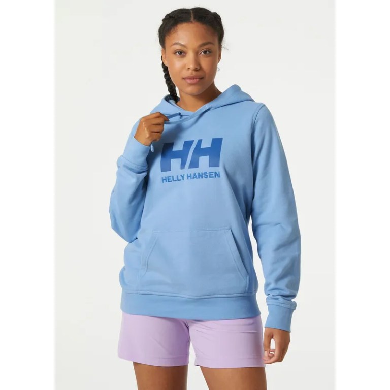 Padmore & Barnes Helly Hansen Ladies HH Logo Hoodie – Bright Blue