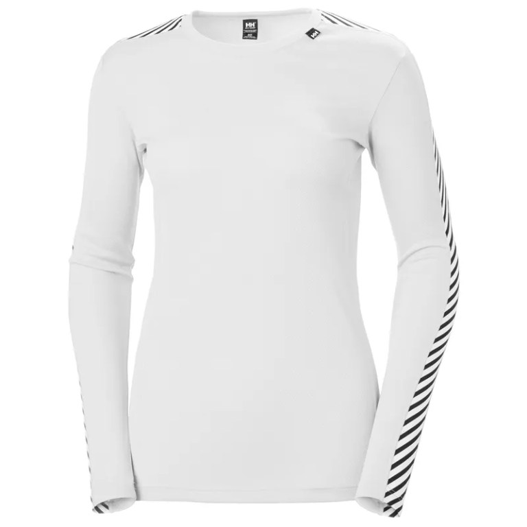 padmore & barnes Helly Hansen Ladies Lifa Stripe Long-Sleeve Base Layer – White
