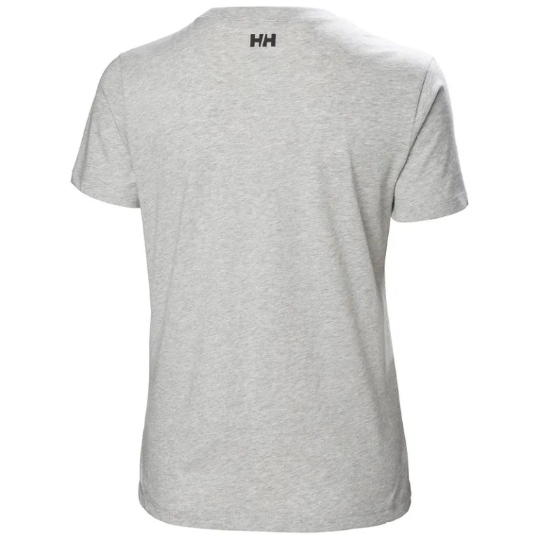Padmore & Barnes Helly Hansen Ladies Tech Logo T-Shirt – Grey Melange