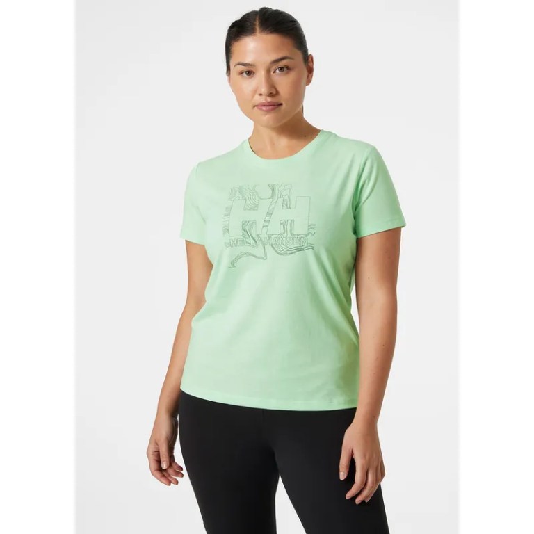 Padmore & Barnes Helly Hansen Ladies Tech Logo T-Shirt – Mint
