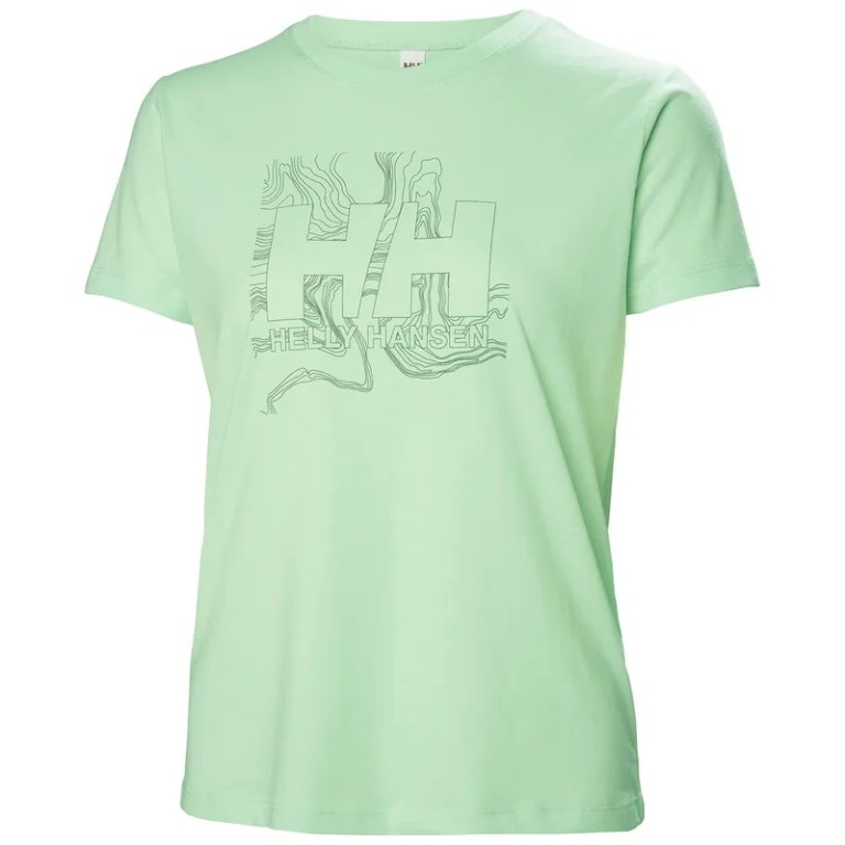padmore & barnes Helly Hansen Ladies Tech Logo T-Shirt – Mint