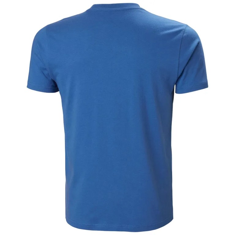 Padmore & Barnes Helly Hansen Mens Box T-Shirt – Azurite Blue