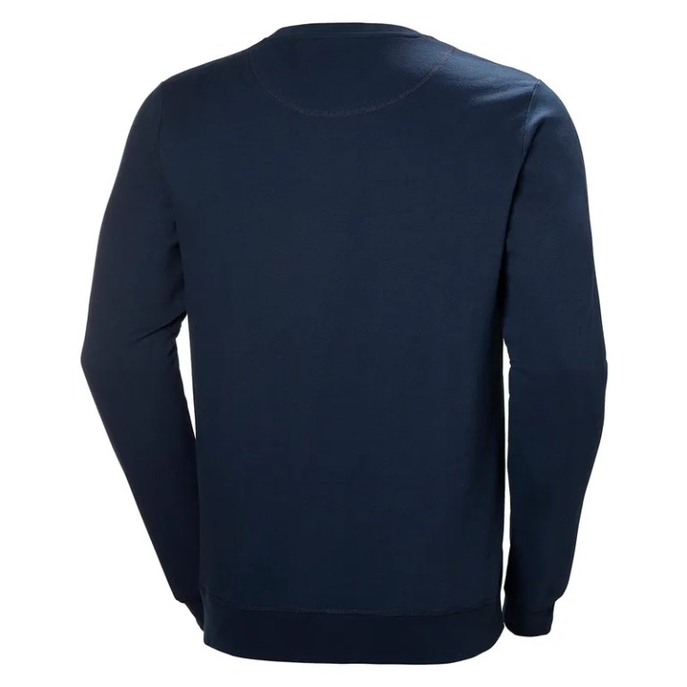 Padmore & Barnes Helly Hansen Mens Logo Crew Sweatshirt – Navy