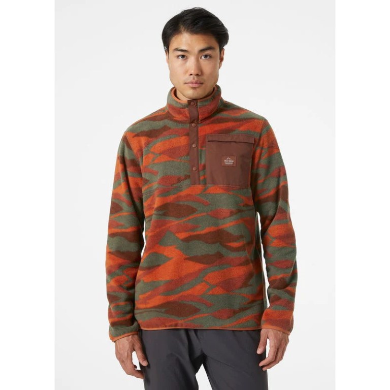 Padmore & Barnes Helly Hansen Mens Maridalen Fleece Pullover – Canyon