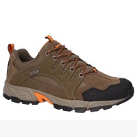 padmore & barnes Hi-Tec Mens Auckland Lite Hiking Shoe – Brown/Orange/Black