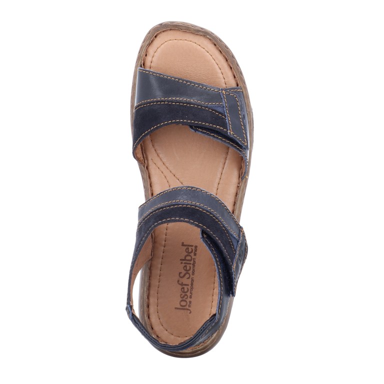 Padmore & Barnes Josef Seibel Ladies Debra 19 Velcro Strap Sandal – Denim