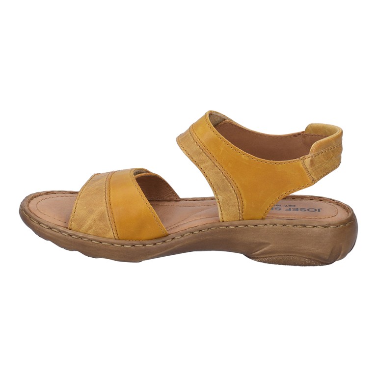 Padmore & Barnes Josef Seibel Ladies Debra 19 Velcro Strap Sandal – Saffron