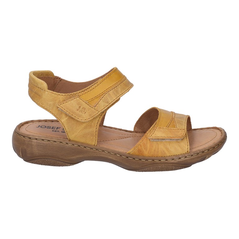 Padmore & Barnes Josef Seibel Ladies Debra 19 Velcro Strap Sandal – Saffron