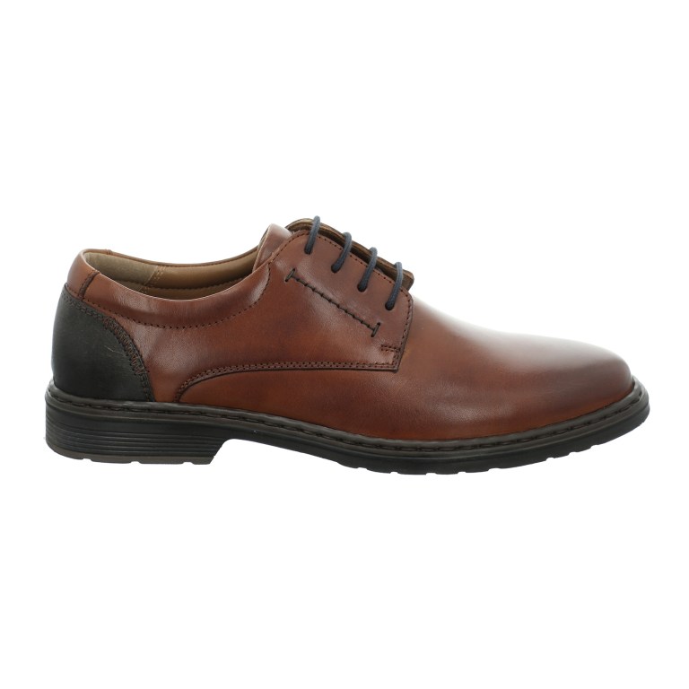 Padmore & Barnes Josef Seibel Mens Alastair 01 Laced Shoe – Cognac