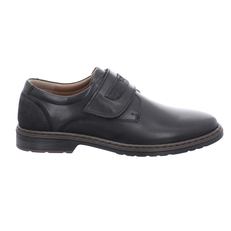 Padmore & Barnes Josef Seibel Mens Alastair 02 Velcro Strap Shoe – Black