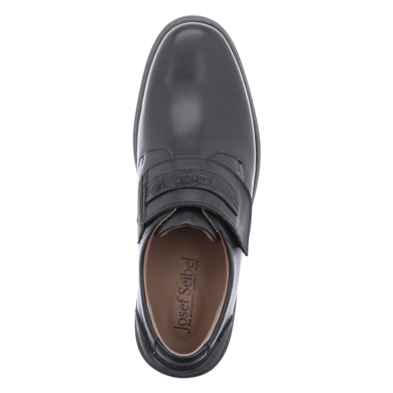 Padmore & Barnes Josef Seibel Mens Alastair 02 Velcro Strap Shoe – Black
