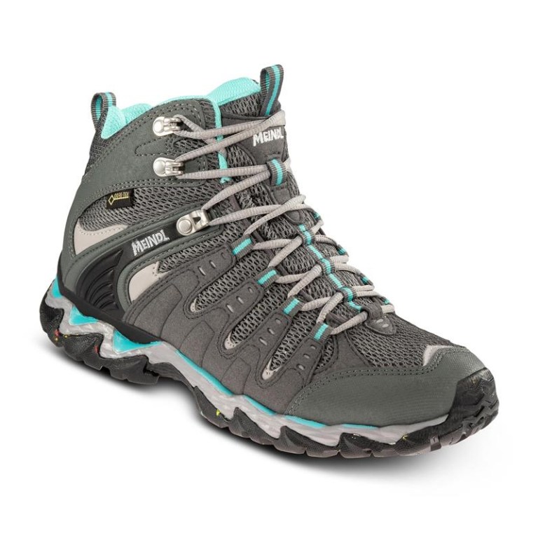 padmore & barnes Meindl Lady Respond II Mid Walking Boot – Anthracite/Turquoise