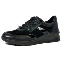 padmore & barnes Ara Ladies Neapel Sneaker – Black