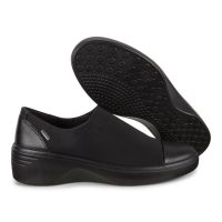 Padmore & Barnes Ecco Ladies Soft 7 Wedge Shoe – Black