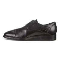 Padmore & Barnes Ecco Mens Citytray Tie Shoe – Black