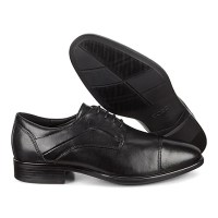 Padmore & Barnes Ecco Mens Citytray Tie Shoe – Black