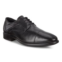 padmore & barnes Ecco Mens Citytray Tie Shoe – Black