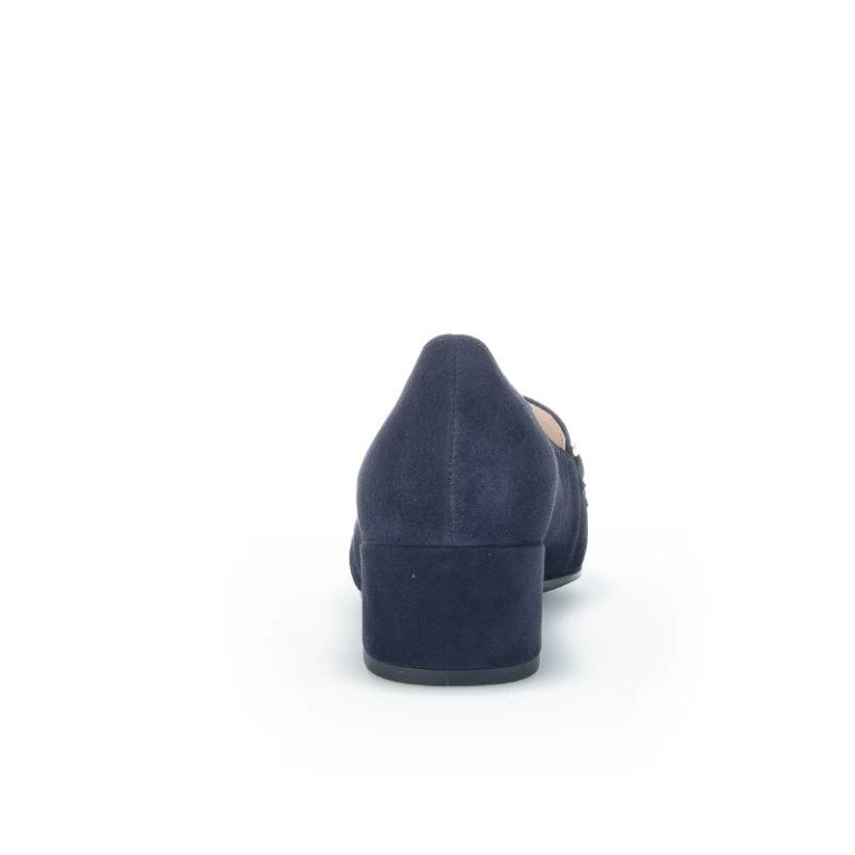 Padmore & Barnes Gabor Ladies Court Shoe – Navy Suede