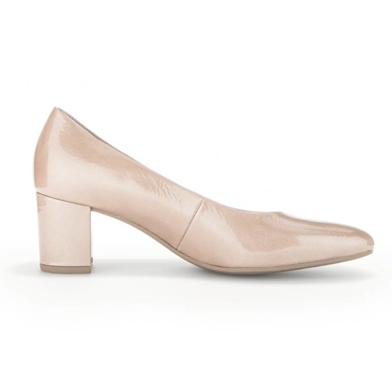 Padmore & Barnes Gabor Ladies Court Shoe – Nude