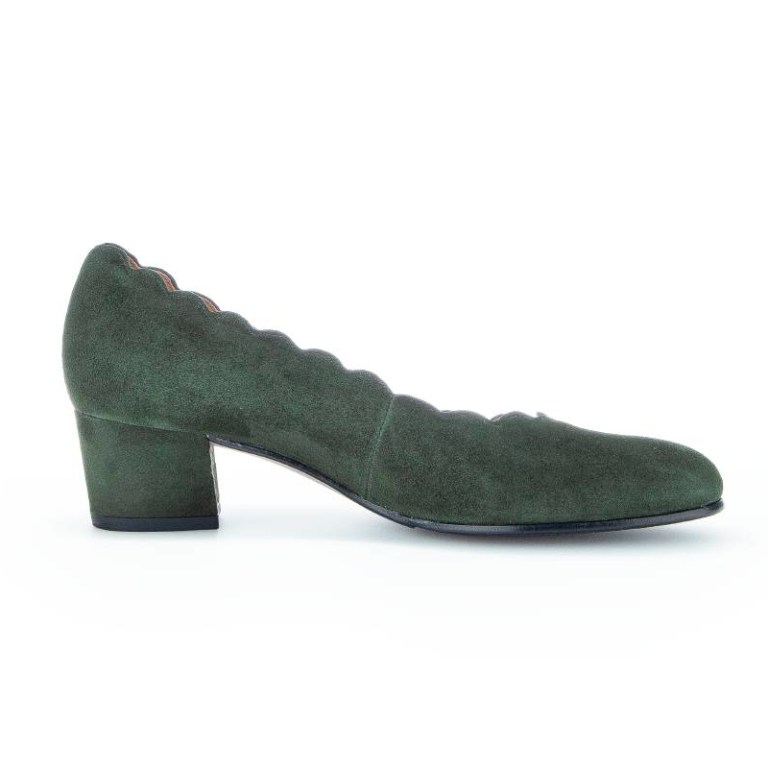 Padmore & Barnes Gabor Ladies Court Shoe – Olive