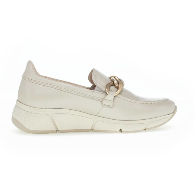 Padmore & Barnes Gabor Ladies Slip On Shoe – Cream