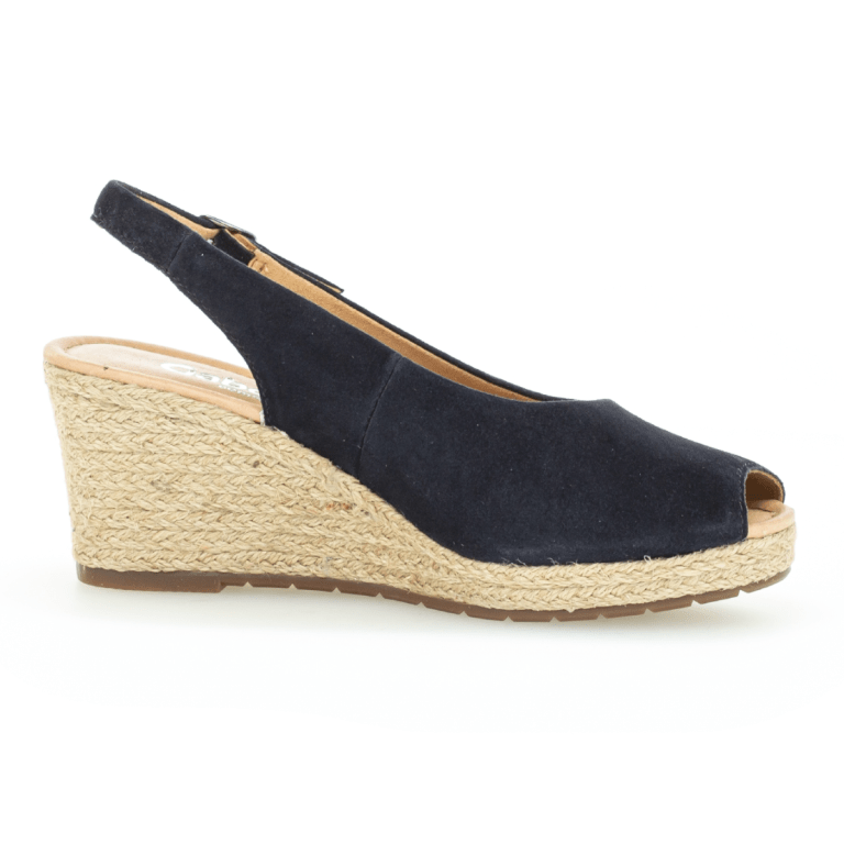 Padmore & Barnes Gabor Ladies Wedge Sandal – Navy