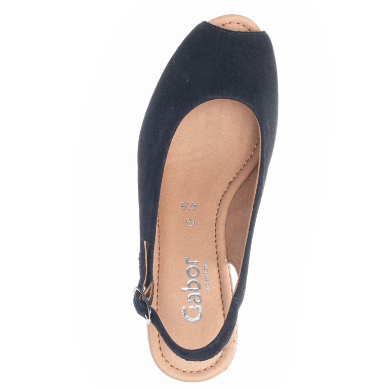 Padmore & Barnes Gabor Ladies Wedge Sandal – Navy