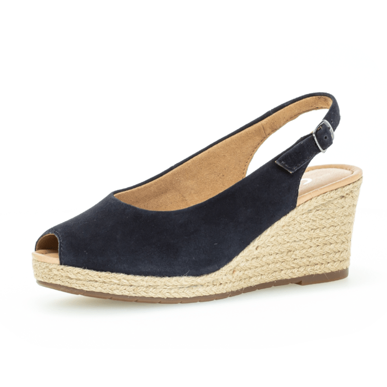 padmore & barnes Gabor Ladies Wedge Sandal – Navy