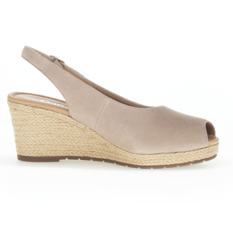 Padmore & Barnes Gabor Ladies Wedge Sandal – Taupe