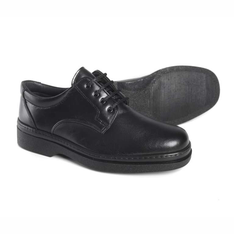 Padmore & Barnes Pinoso 5054 Mens Laced Comfort Shoe – Black