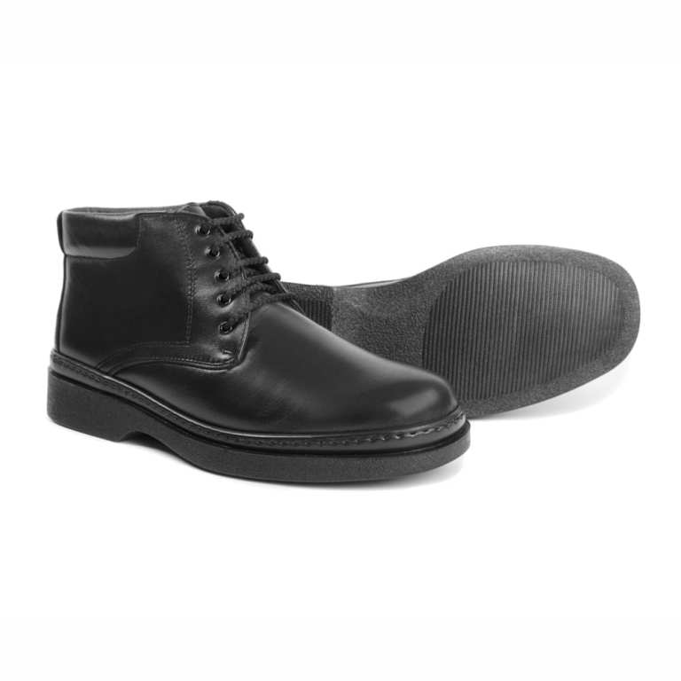 Padmore & Barnes Pinoso 5212 Mens Laced Comfort Boot – Black