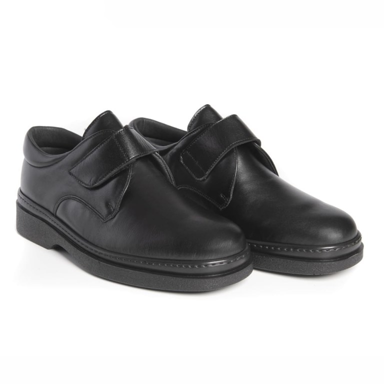 padmore & barnes Pinoso 5479 Mens Velcro Comfort Shoe – Black