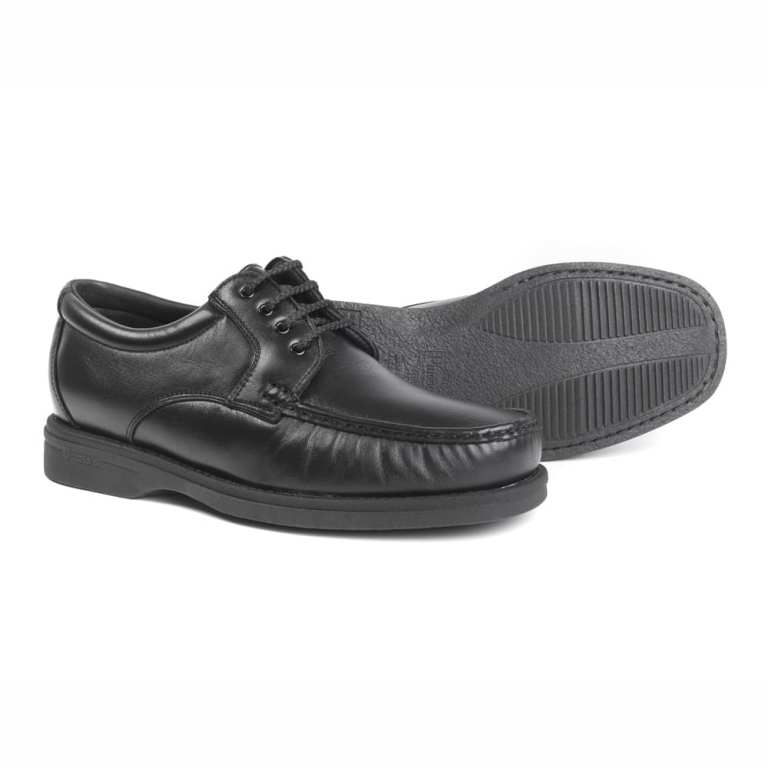 Padmore & Barnes Pinoso 5605 Mens Laced Comfort Shoe – Black