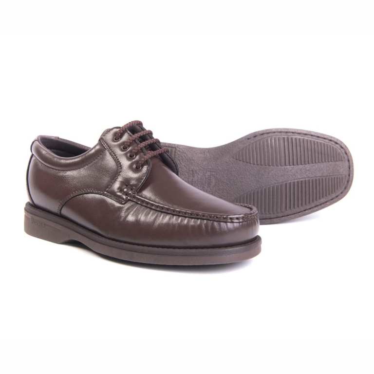 Padmore & Barnes Pinoso 5605 Mens Laced Comfort Shoe – Brown