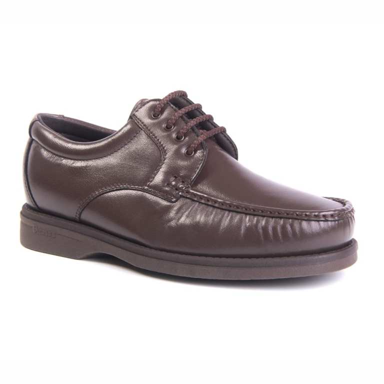 padmore & barnes Pinoso 5605 Mens Laced Comfort Shoe – Brown