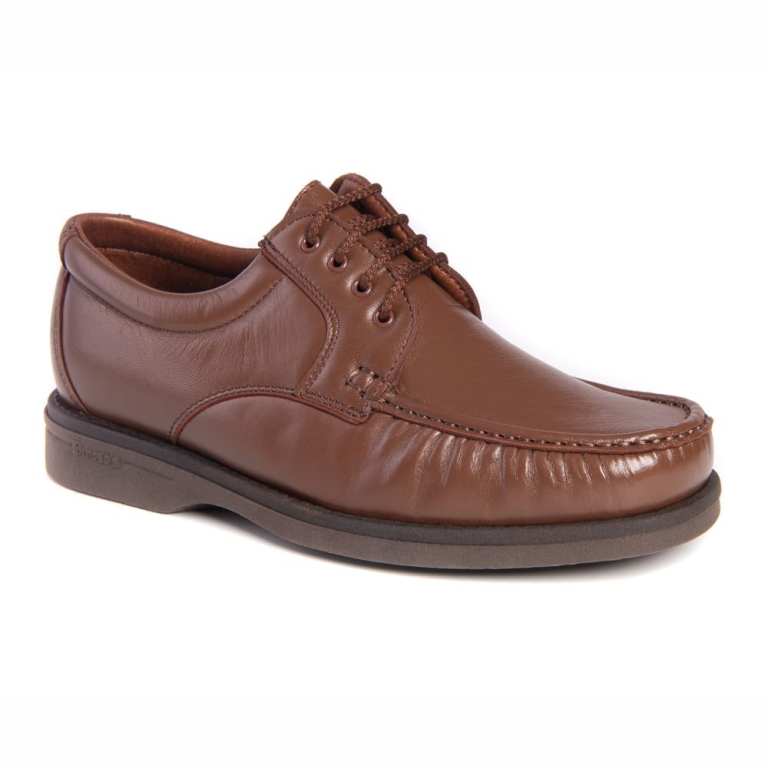 padmore & barnes Pinoso 5605 Mens Laced Comfort Shoe – Tan