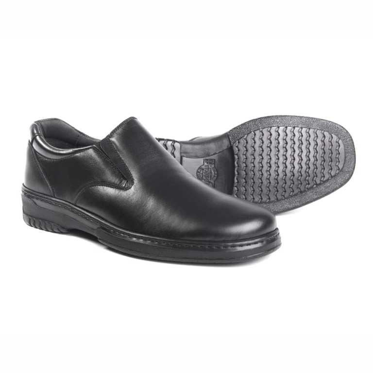 Padmore & Barnes Pinoso 5985 Mens Slip-On Comfort Shoe – Black
