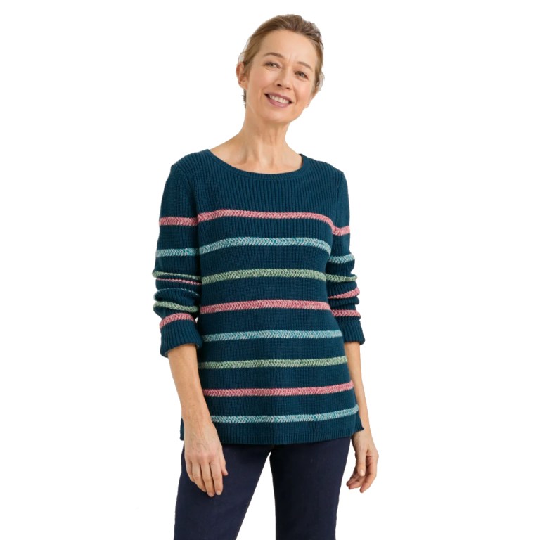 padmore & barnes Seasalt Ladies Gwaynten Jumper – Fairlead Storm Multi