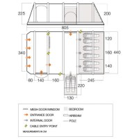 Padmore & Barnes Vango Tahiti Air 850XL 8-Person Tent – Moroccan Blue