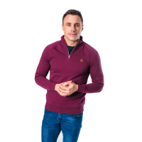 padmore & barnes XV Kings Mens Falcons 1/4 Zip Sweater – Crimson