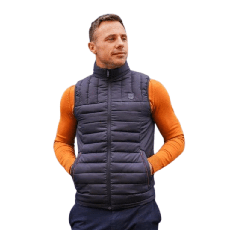 padmore & barnes XV Kings Mens Grenoble Sleeveless Jacket – Deep Ocean