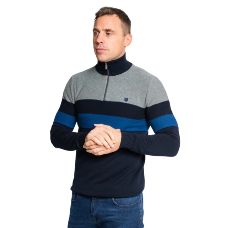 padmore & barnes XV Kings Mens Starfire Half Zip – Steel