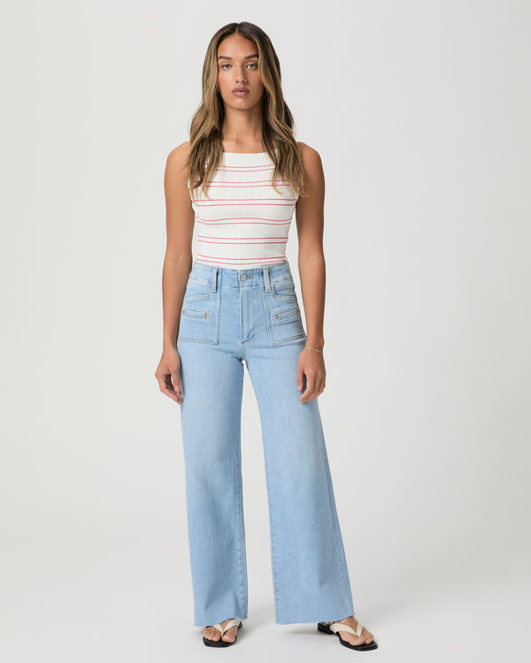 paige Anessa Petite 29" Wide Leg Jean