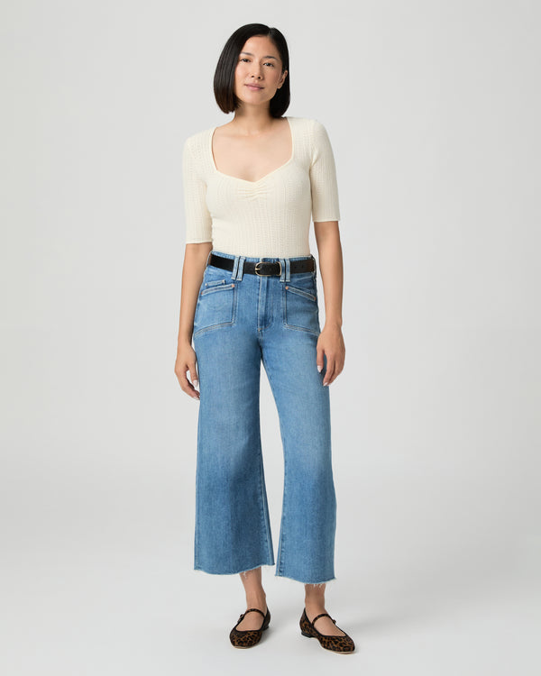 paige Anessa Petite Wide Leg Jean