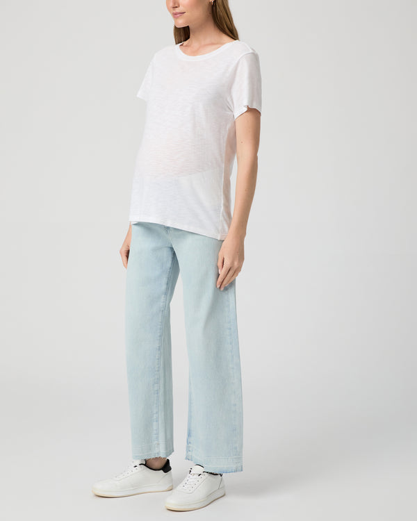paige Arellia Ankle Maternity Barrel Leg Jean