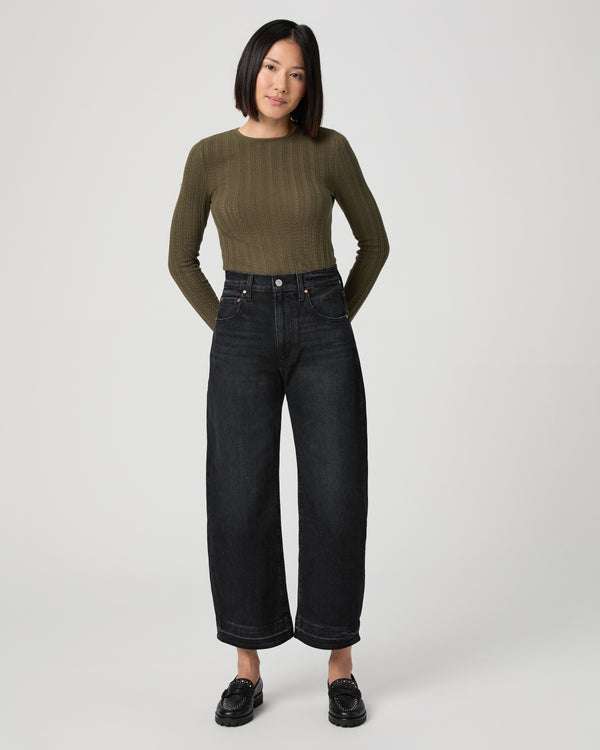 paige Arellia Ankle Petite Barrel Leg Jean