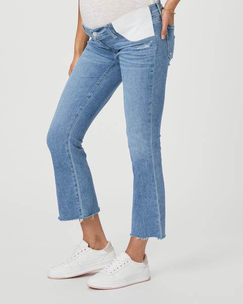 Paige Colette Crop Maternity Flare Jean