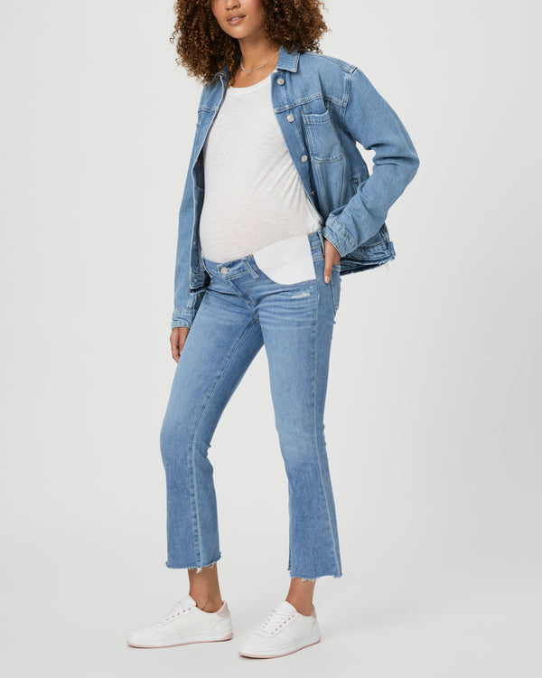 paige Colette Crop Maternity Flare Jean